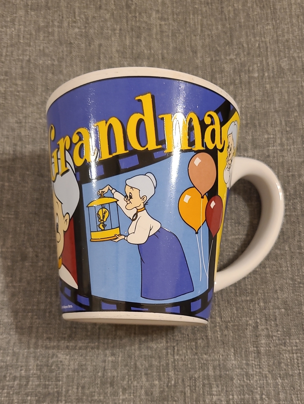 Vintage Warner Bros Grandma Mug With Tweety Bird.